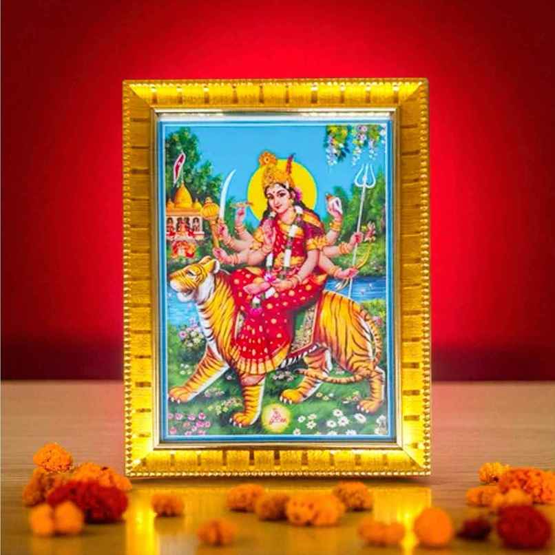 Durga Deity Photo | One Size | Multicolor | Svasti