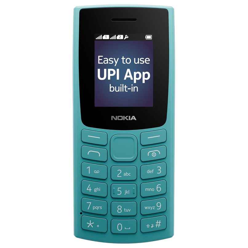 Nokia All-New 105 Dual Sim Keypad Phone with Built-in UPI Payments | Long-Lasting Battery | Cyan
