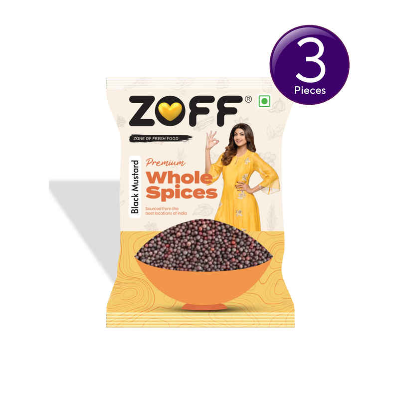 ZOFF Black Mustard Seeds Whole - Rai Combo ZOFF Black Mustard Seeds Whole - Rai Combo