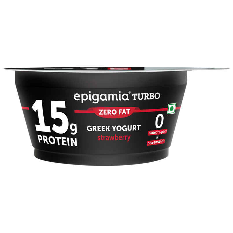 Epigamia 15 G Protein Turbo Yogurt, Strawberry Epigamia 15 G Protein Turbo Yogurt, Strawberry