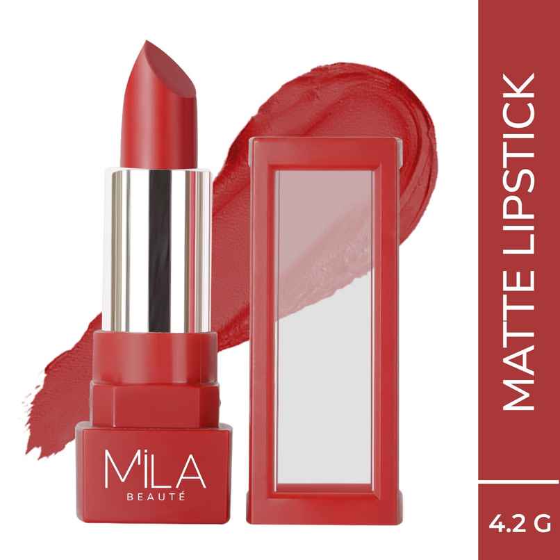 Mila Beaute Matte Lipstick Lightweight Highly Pigmented - Tea N Coffee