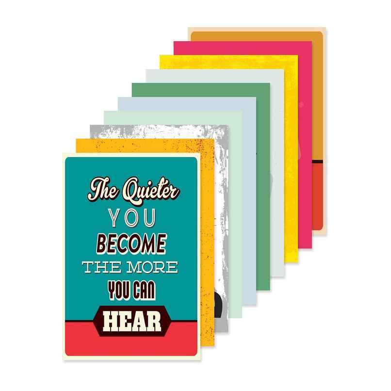 Paper Plane Design Wall Posters For Office Decor | Set of 10 | Size | 12 Inch x 18 Inch | D41