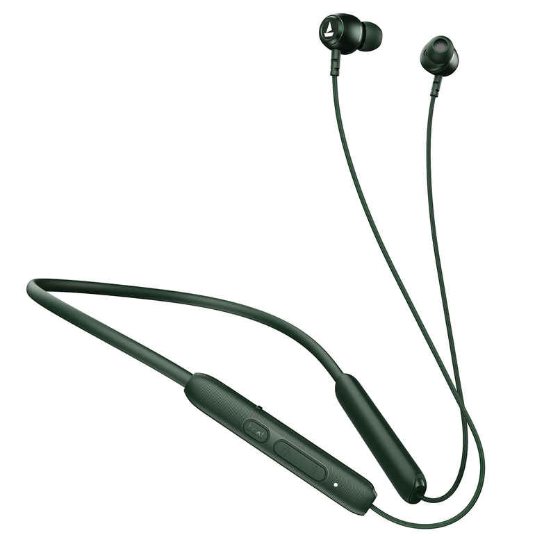 Rockerz 103v2 Pro BT Neckband w/ 30H Playtime, ASAP Charging & Dual Pairing (Fern Green)