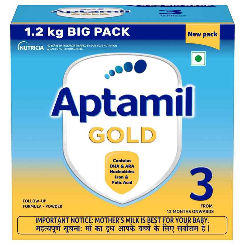 Aptamil Gold Infant Formula Milk Powder For Babies - Stage 3 | 12-24 Months | 1.2 Kgs - Large Pack Aptamil Gold Infant Formula Milk Powder For Babies - Stage 3 | 12-24 Months | 1.2 Kgs - Large Pack