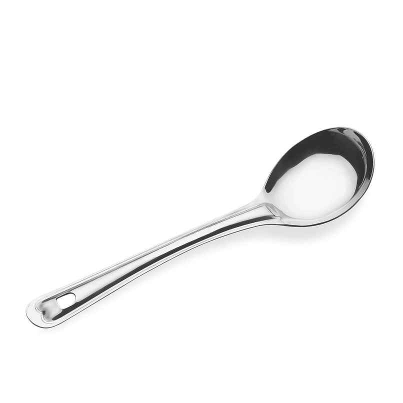 Crystal Oval Stainless Steel Serving Spoon Silver (Cc923) - 1 Cm