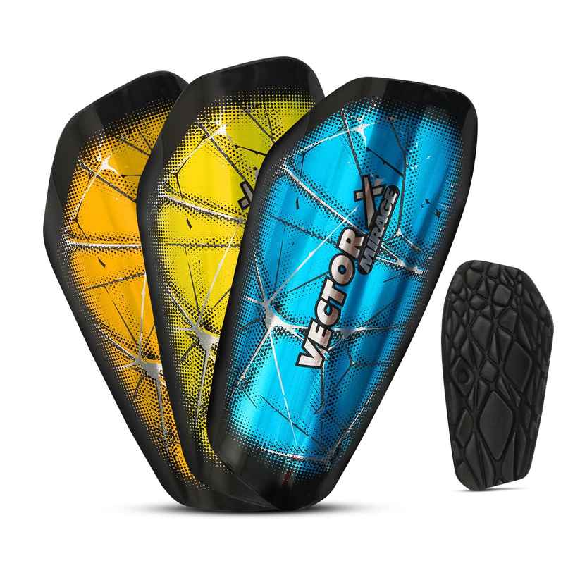 Vector X Mirage Shinguard Knee Length For Football Men, Boys | Multicolor (Small, Medium)