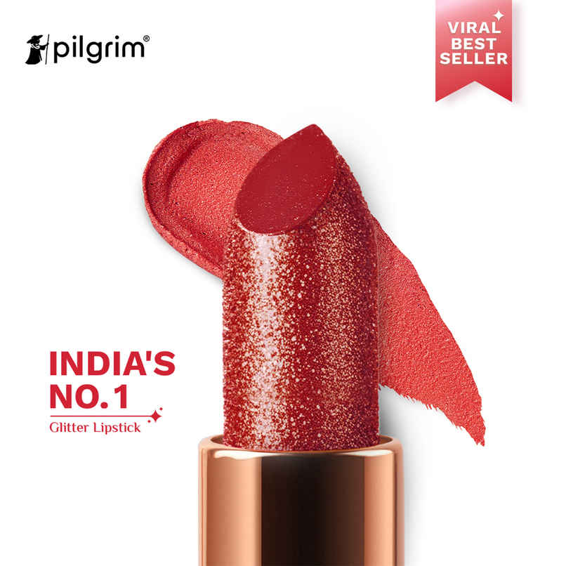 Pilgrim Dubai Bling Glitter Lipstick with Vitamin C Matte Finish & Non-Drying | Jumeirah Jewel 01 Pilgrim Dubai Bling Glitter Lipstick with Vitamin C Matte Finish & Non-Drying | Jumeirah Jewel 01