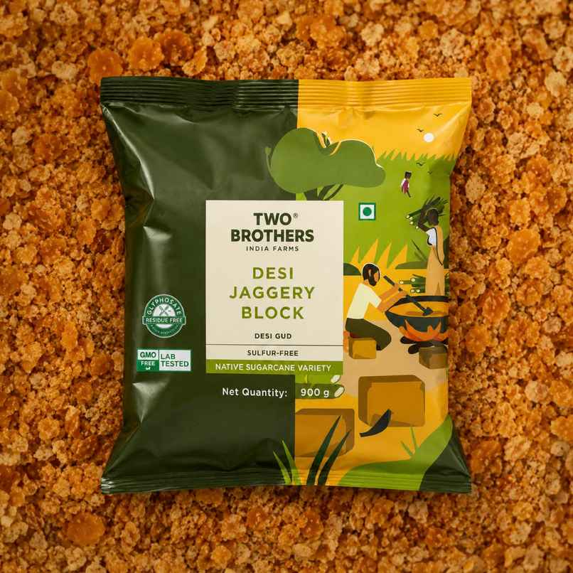 Two Brothers Desi Jaggery Block | Native Sugarcane Variety