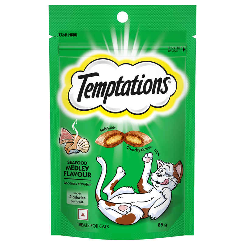 Temptations Adult Seafood Medley Flavour Cat Treats Temptations Adult Seafood Medley Flavour Cat Treats