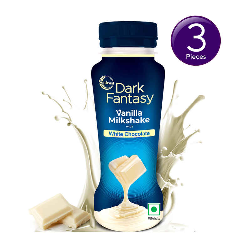 Sunfeast Dark Fantasy Vanilla Milkshake With White Chocolate Combo 