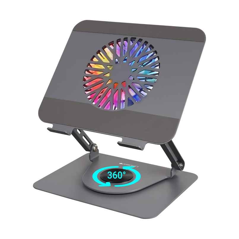 Zebronics NS4000 PRO Rotatable Laptop Metal Stand, upto 17 inch, 360� Fidget Rotation