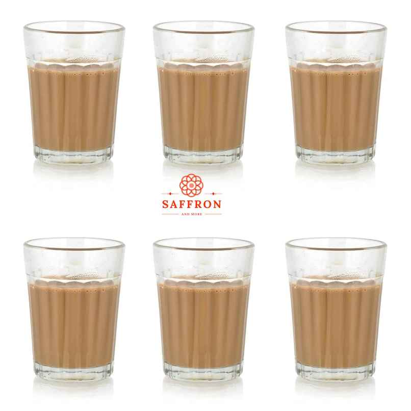 Saffron Cutting Chai Glasses Set Saffron Cutting Chai Glasses Set