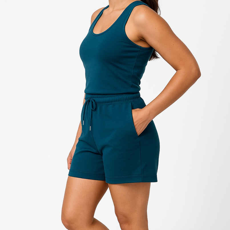 EQL Women's Pure Cotton Shorts | Teal - M