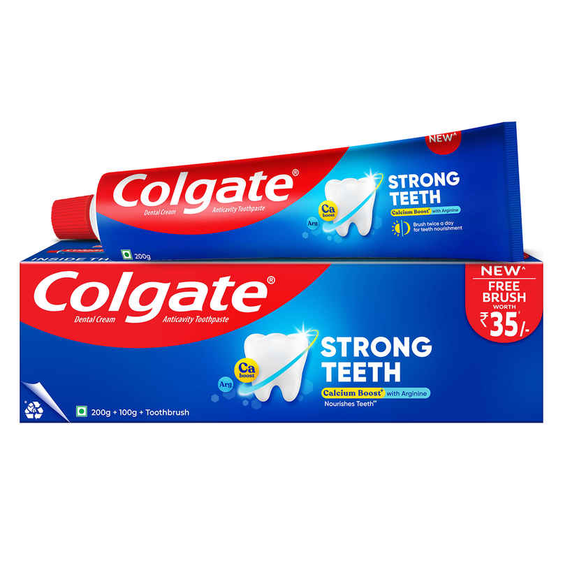 Colgate Strong Teeth Anticavity Toothpaste (With Free Toothbrush) Colgate Strong Teeth Anticavity Toothpaste (With Free Toothbrush)