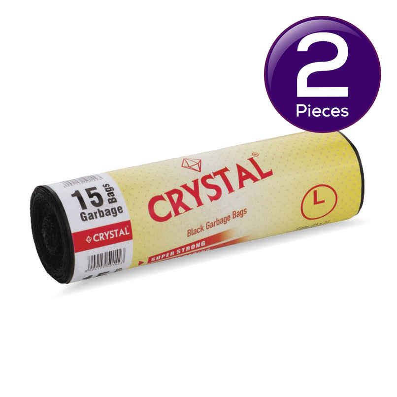Crystal Large Black Garbage Bag Roll 24X32 Combo of 2 Crystal Large Black Garbage Bag Roll 24X32 Combo of 2