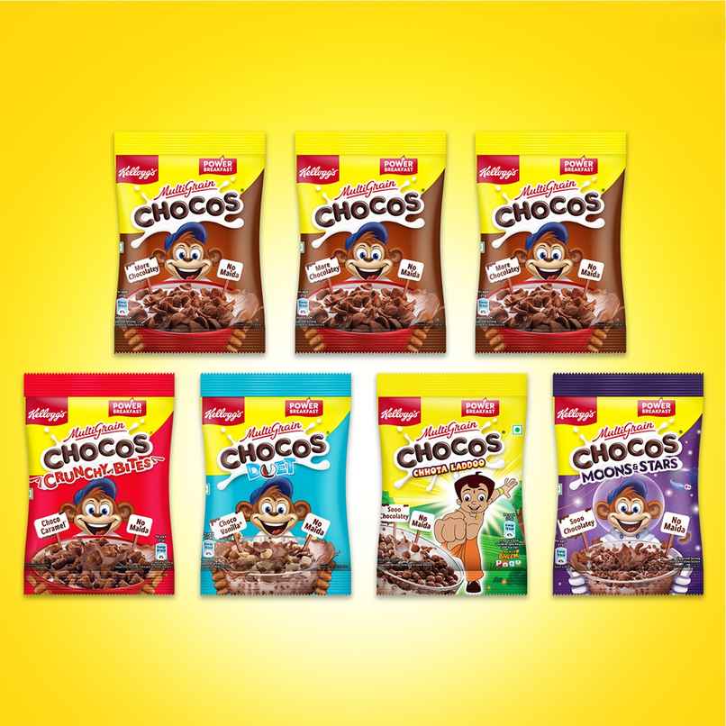 Kellogg's Chocos, Moons and Stars Duet, Crunchy Bites and Chhota Laddoo | Pack of 7 Kellogg's Chocos, Moons and Stars Duet, Crunchy Bites and Chhota Laddoo | Pack of 7