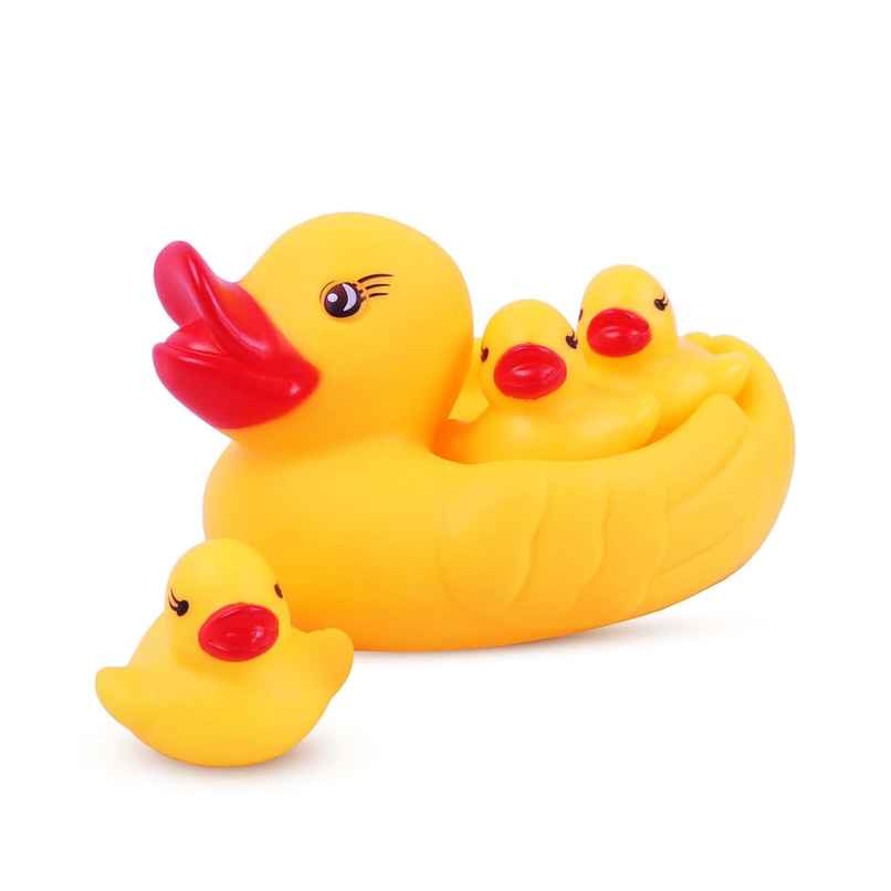 Toyshine Squeezy Chu Chu Ducks Bath Toy with Sound - Duck Family Set of 3 | Yellow Toyshine Squeezy Chu Chu Ducks Bath Toy with Sound - Duck Family Set of 3 | Yellow
