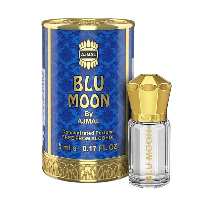 Ajmal Blu Moon Attar Long Lasting Alcohol-Free Perfume Oil for Women