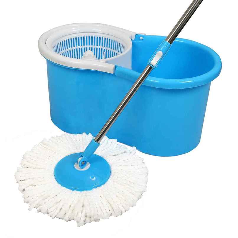 Esquire Elegant 360 Spin Mop Bucket Set With a Single Refill | Blue Color Esquire Elegant 360 Spin Mop Bucket Set With a Single Refill | Blue Color