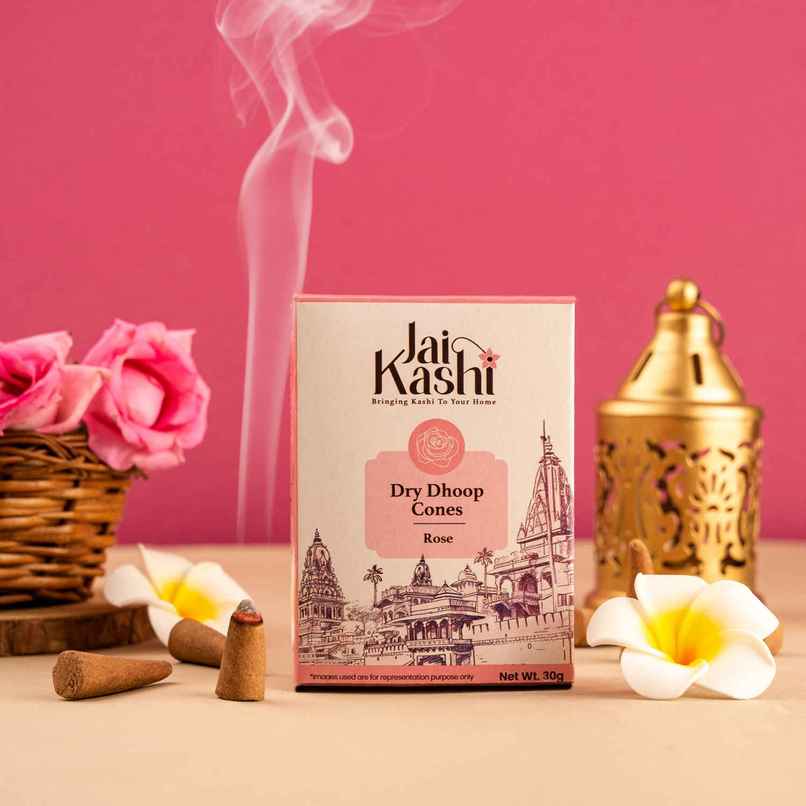 Jai Kashi Rose Dry Dhoop Cones Jai Kashi Rose Dry Dhoop Cones