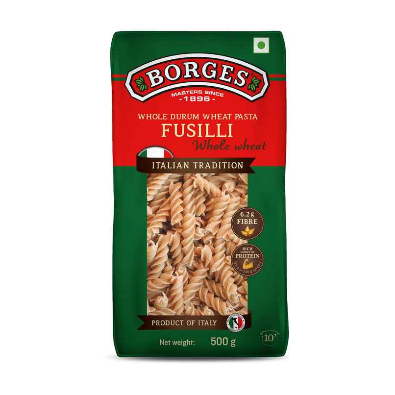 Borges Whole Durum Wheat Pasta Fusilli