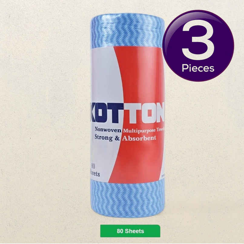 Kotton Non Woven Reusable And Washable Kitchen Roll | 23 cm X 21 cm - 80 Pulls - Assorted Combo Kotton Non Woven Reusable And Washable Kitchen Roll | 23 cm X 21 cm - 80 Pulls - Assorted Combo