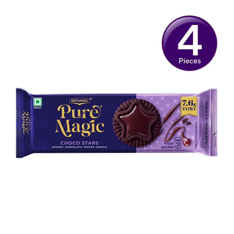 Britannia Pure Magic Choco Stars Chocolate Cream Biscuits | Combo