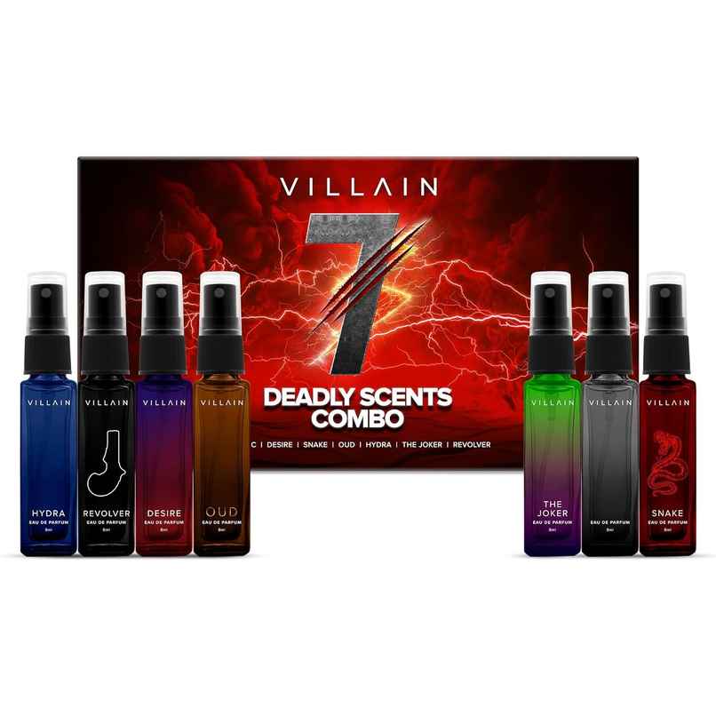 VILLAIN 7 Deadly Scents Perfume Gift Set for Men | Long Lasting