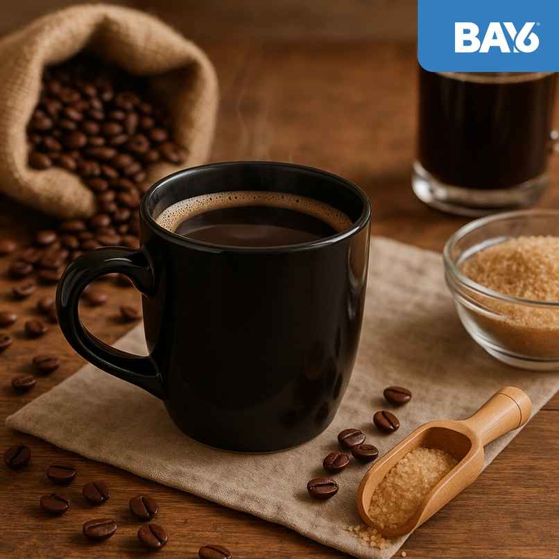 BAY6 Stoneware Solid Coffee Mug - Black - 210 ml BAY6 Stoneware Solid Coffee Mug - Black - 210 ml