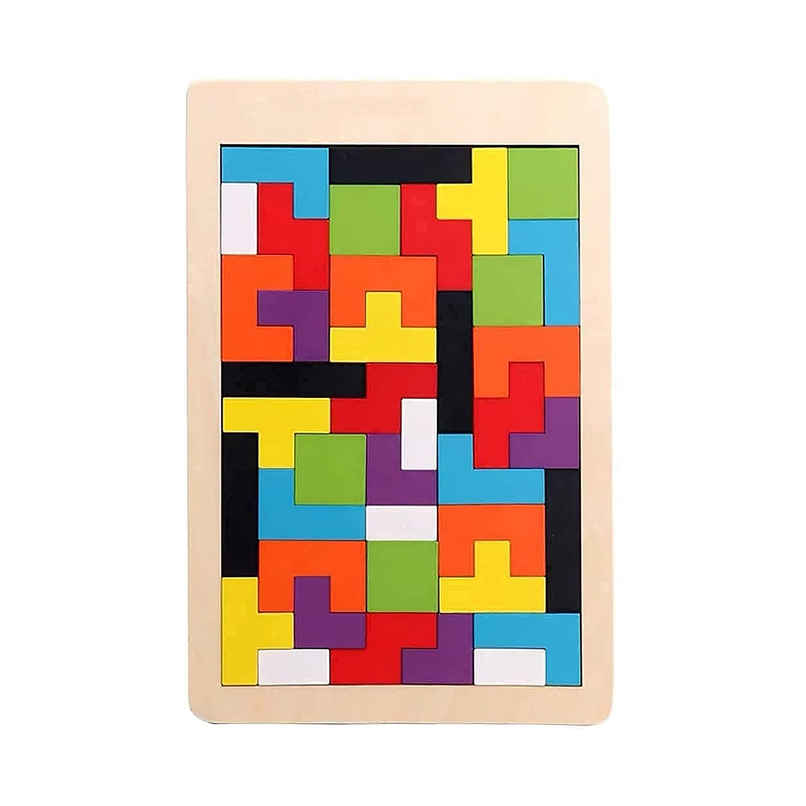 Kidology Wooden 3D Block Puzzle Game | Brain Teaser Toy | Montessori Toys For 1+ Year Old