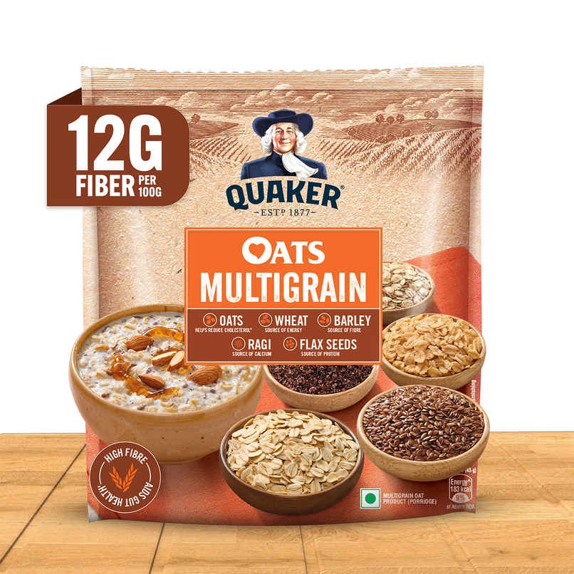 Quaker Multigrain Rolled Oats | High Protein Breakfast Cereal
