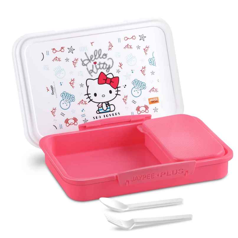 Jaypee Plus Dream Box Airtight Plastic Lunch Box Hello Kitty Printed for School Kids, Pink, 680ml Jaypee Plus Dream Box Airtight Plastic Lunch Box Hello Kitty Printed for School Kids, Pink, 680ml