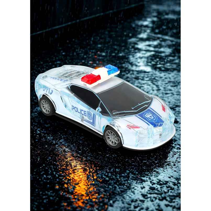 Chigy Wooh Police Car with Lights, Push & Go Powered, Siren Sound Vehicle for Kids