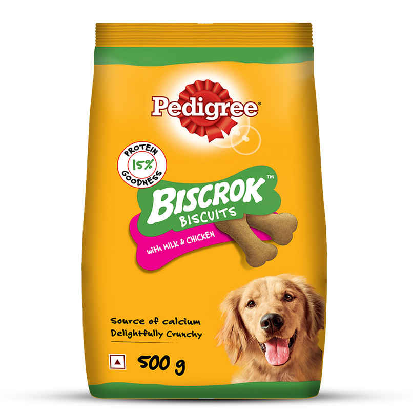 Pedigree Biscrok Milk & Chicken Flavour Dog Biscuits Pedigree Biscrok Milk & Chicken Flavour Dog Biscuits