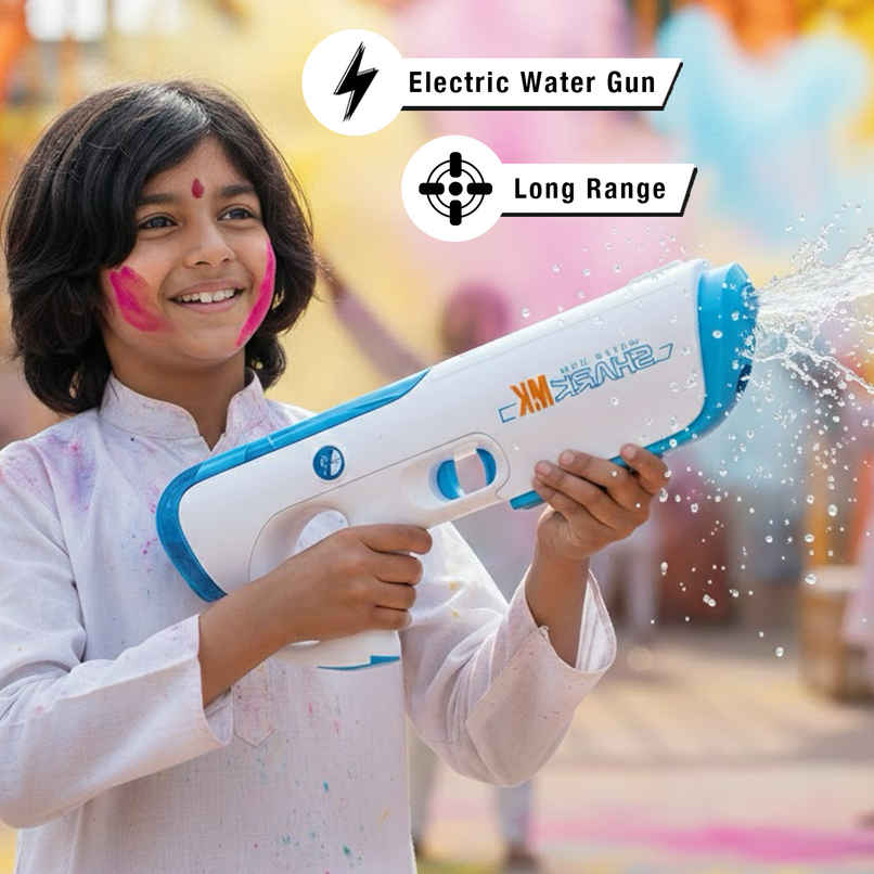 Storio Rechargeable Electric Water Gun | Auto Absorb Continuous Spray | Long Range Electric Shark Storio Rechargeable Electric Water Gun | Auto Absorb Continuous Spray | Long Range Electric Shark
