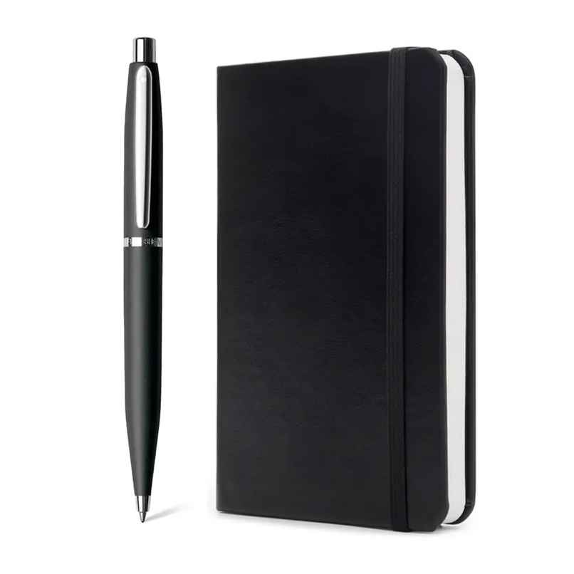 Sheaffer VFM Gift Set Ballpoint Pen | Chrome Plated Trims | Matte Black | With Small Notebook Sheaffer VFM Gift Set Ballpoint Pen | Chrome Plated Trims | Matte Black | With Small Notebook
