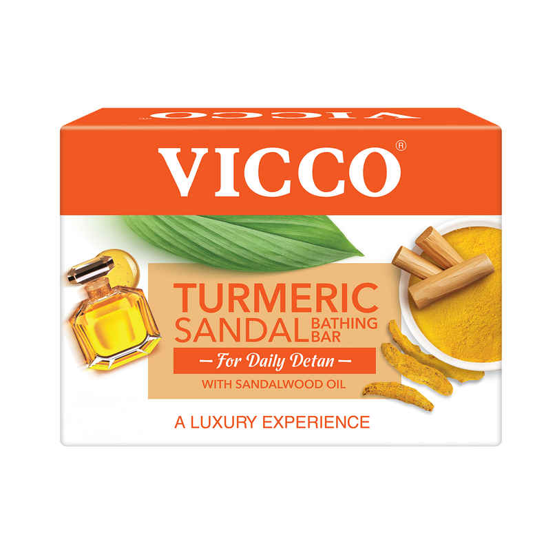Vicco Turmeric Sandalwood Oil Detan Soap Bar Vicco Turmeric Sandalwood Oil Detan Soap Bar