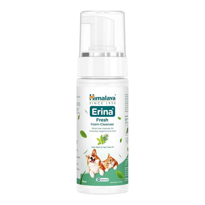 Himalaya Erina Fresh Rinse-Free Foam Cleanser & Dry Shampoo | Aloe Vera, Basil, Tea Tree Oil Himalaya Erina Fresh Rinse-Free Foam Cleanser & Dry Shampoo | Aloe Vera, Basil, Tea Tree Oil