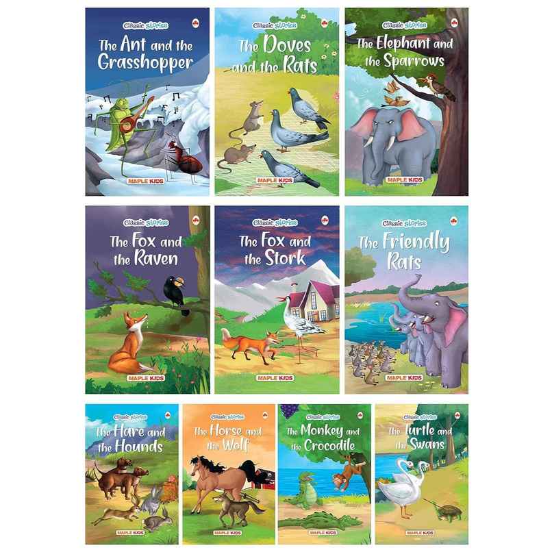 Story Books for Kids - Classic Stories (Illustrated) (Set of 10 Books) - Moral Stories Story Books for Kids - Classic Stories (Illustrated) (Set of 10 Books) - Moral Stories