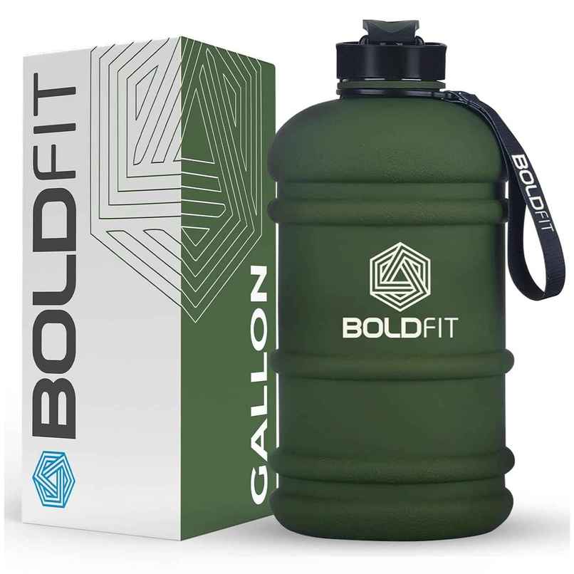 Boldfit 2 Litre Water Bottle For Gym Gallon Water Bottle 2+ | Army Green New