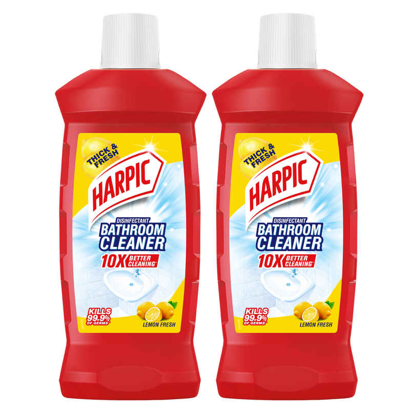 Harpic Lemon Bathroom Cleaner Liquid | Removes Bathroom Stains Harpic Lemon Bathroom Cleaner Liquid | Removes Bathroom Stains