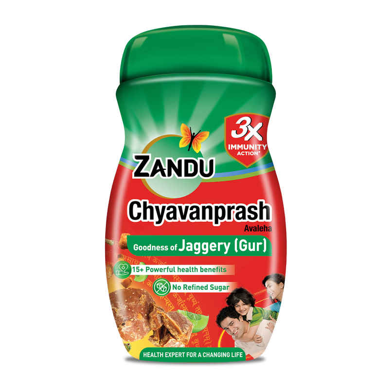 Zandu Jaggery Chyawanprash Avaleha, Made with Jaggery (Gur), No added Sugar