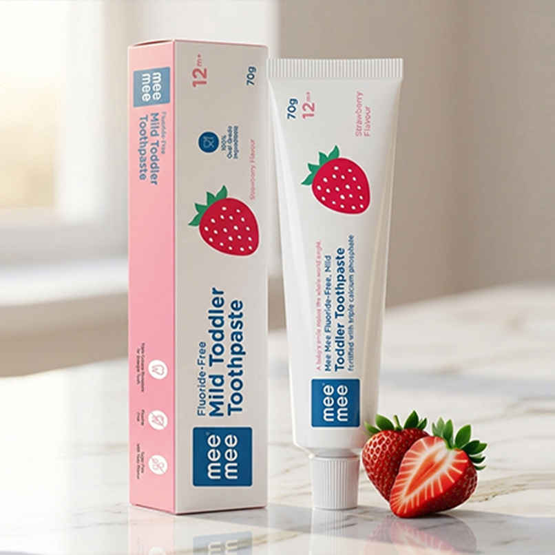 Mee Mee Fluoride-Free Toothpaste For 1 to 5 Years- Strawberry