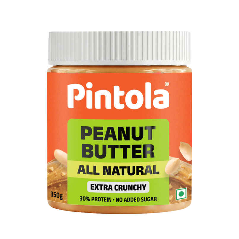 Pintola All Natural Peanut Butter, Extra Crunchy, Unsweetened, 30g Protein