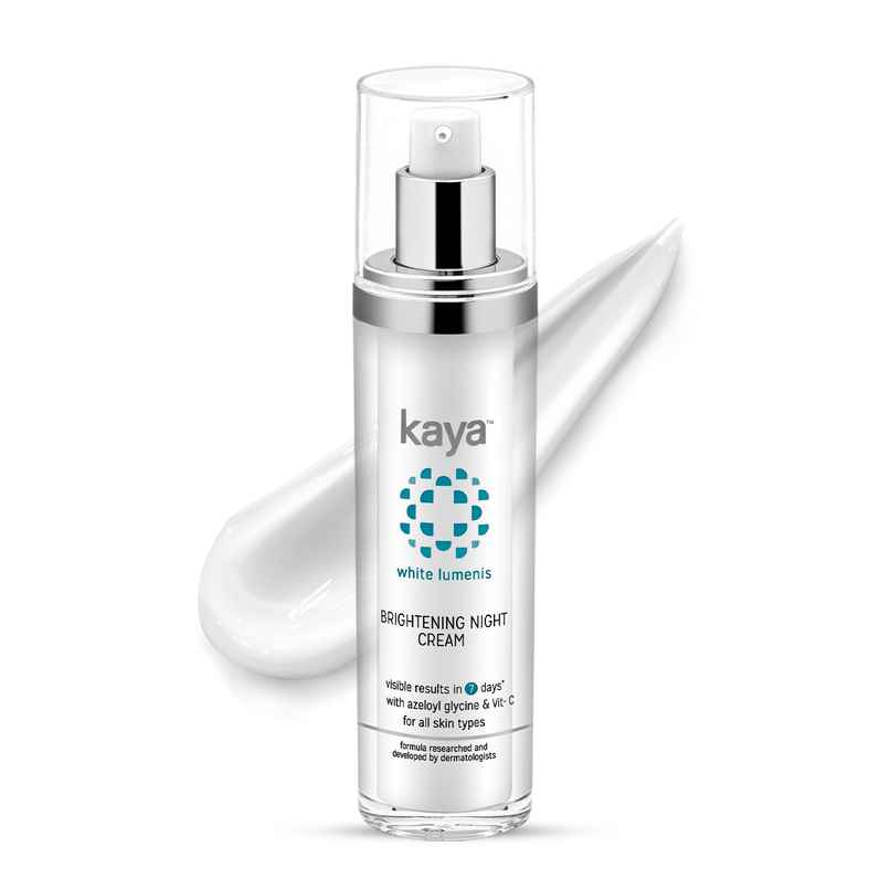 Kaya Brightening Night Cream 50Ml Azelaic Acid & Vitamin C Moisturizer For Visibly Brighter