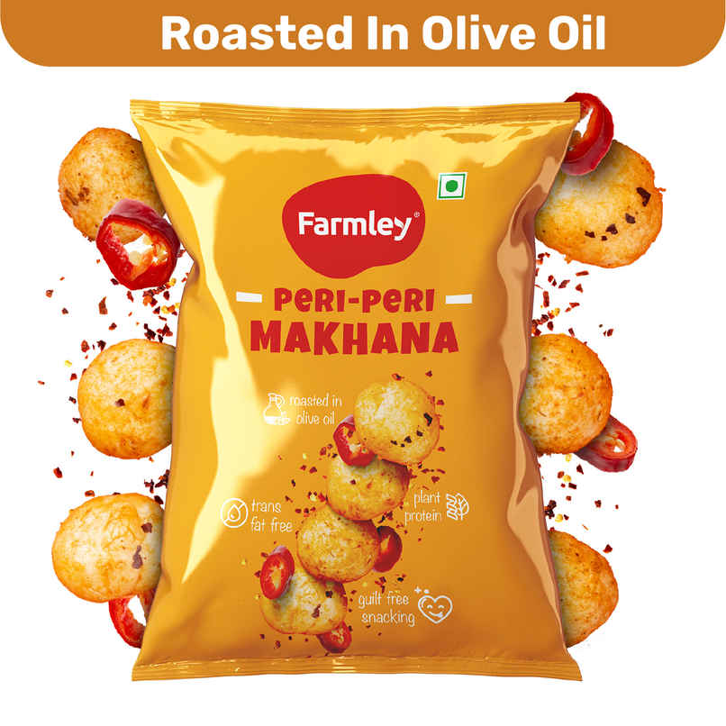 Farmley Peri Peri  Makhana Roasted In Olive Oil Healthy Snacks