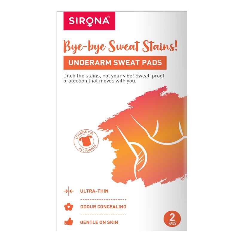 Sirona Disposable Underarm Sweat Pads | Absorb Sweat | Prevent Stains & Bad Odours Sirona Disposable Underarm Sweat Pads | Absorb Sweat | Prevent Stains & Bad Odours