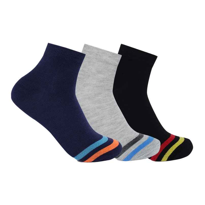 Beyond Unisex Solid Combed Cotton Ankle Socks | Multicolour - Free Size