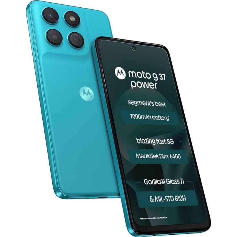 Motorola G37 Power | 8GB RAM | 128GB Storage | Pantone Capri Cyan Motorola G37 Power | 8GB RAM | 128GB Storage | Pantone Capri Cyan