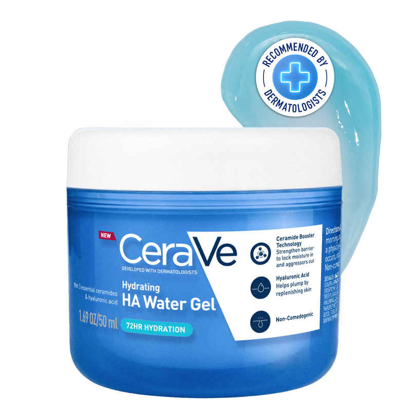 CeraVe HA Water Gel Oil-free Face Moisturizer with Hylauronic Acid & Ceramides for Plumpy Hydration
